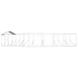 Outdoor Dog Kennel with Roof Silver 10x8x2.5 m Galvanised Steel 3190473