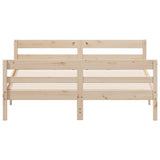 Bed Frame without Mattress 140x200 cm Solid Wood Pine 842786