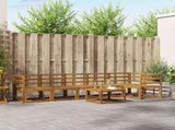Outdoor Sofa Set 7 pcs Natural Solid Acacia Wood 3366482