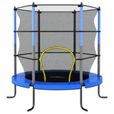 ZNTS Trampoline with Safety Net Round 140x160 cm Blue 92954