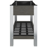 Garden Raised Bed with Shelf Grey 100x50x75 cm WPC 362569