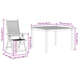 Garden Dining Set Folding 5 pcs Brown Solid Acacia Wood 3375633