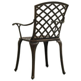Bistro Set Bronze Cast Aluminium Standard Decorative Inlays 3070586