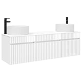 Bathroom Cabinet Set 3 pcs High Gloss White 49 x 44.5 x 65.5 cm 3405781
