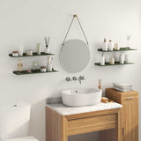 Floating Shelf 4 pcs Olive Green 60 x 18 x 2.5 cm Steel 8004029