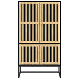 Highboard Black 70x35x125 cm Engineered Wood 352140