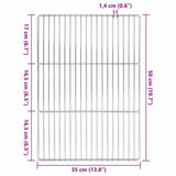 Grill Grate 50 x 35 cm Stainless Steel Silver 42008314