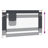 10227 Toddler Safety Bed Rail Dark Grey 120x25 cm Fabric