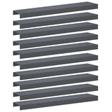Garden Cover Profile 10 pcs 100 x 20 x 5 cm Steel Anthracite 8012925