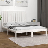 Bed Frame without Mattress White 120x190 cm Small Double Solid Wood 3104384