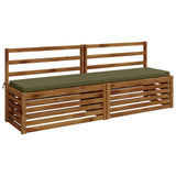 2-Piece Bench Cushions SOEST 2 pcs 100% Polyester Olive Green 949197