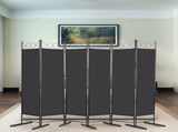 5.74FT 6-Fold Top With Shape 130g Polyester Cloth Plastic Feet Carbon Steel Frame Foldable Screen 19058030
