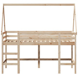 Loft Bed with Ladder and Roof without Mattress 90x190 cm Single 3282114