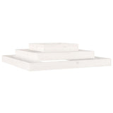 Planter White 110x110x27 cm Solid Wood Pine 823872