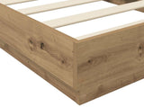 Floor Bed Frame Artisan Oak 80 x 200 cm Engineered Wood 8009074