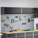 Tool Cabinet Set with Shelf with Storage 6 pcs Black Steel 3321414