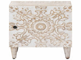 Bedside Cabinet 2 pcs White 40 x 33.5 x 46 cm Solid Mango Wood 4018365