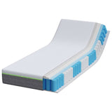 Mattress White and Grey 80 x 200 cm Pocket Spring 4106369