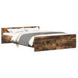 Bed Frame without Mattress Smoked Oak 120x190 cm Small Double 3203779