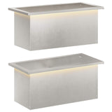 Garden Planter with LED 2 pcs Silver 30 x 60 x 30 cm 8008093
