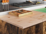 Garage Cabinets 2 pcs Smoked Oak Engineered Wood 3328291