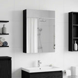 Bathroom Mirror Cabinet Black Oak 50 x 14.5 x 70 cm 889040