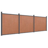 Fence Panel Brown 526x186 cm WPC 3282800