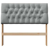 Upholstered Headboard Light Grey 100 cm Solid Pine Wood 879354