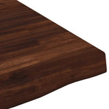 Live Edge Table Top 90 x 60 x 3.5 cm Rectangular Dark Brown 938536