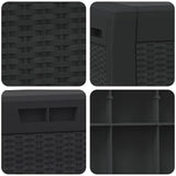 Garden Storage Box Anthracite 119x48x60 cm Polypropylene 152197