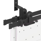 Sliding Door Hardware Kit 152,5 cm Steel Black 3295727