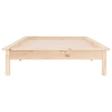LED Bed Frame without Mattress 75x190 cm Small Single Small Single Solid Wood 820631