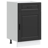 Kitchen Base Cabinet Porto Black Engineered Wood 853958