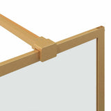 Walk-in Shower Wall Gold 100 x 195 cm Tempered Glass 42022059