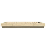 Bed Frame with LED Lights without Mattress Sonoma Oak 120x190cm 3281142