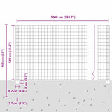 Fence and Post Grey 1.2 x 10 m Steel 3336133