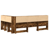 Storage Headboard with Shelf Smoked Oak 207.5 x 137.5 x 76.5 cm 3335537