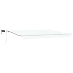 Retractable Awning with Manual White 450 x 300 cm Fabric 3330984