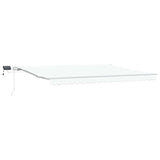 Retractable Awning White 450 x 300 cm Fabric and Steel 3330984