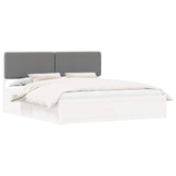 Bed Frame with Upholstered Headboard Light Grey 180 x 200 cm 3398148