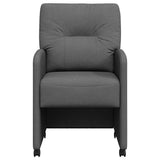 Dining Chairs with Wheels 2 pcs Dark grey 57 x 67 x 95 cm 42017848