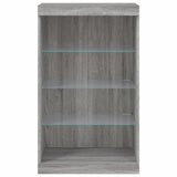 Sideboard with LED Lights Grey Sonoma 60.5x37x100 cm 836712