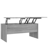 Coffee Table Grey Sonoma 102x50.5x46.5 cm Engineered Wood 819300