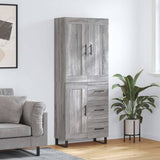 Highboard Grey Sonoma 69.5x34x180 cm Engineered Wood 3200031