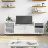 TV Cabinet High Gloss White 160x35x55 cm Engineered Wood 831334