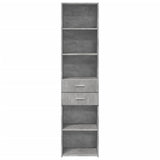 Highboard Concrete Grey 45x42.5x185 cm Engineered Wood 3281451