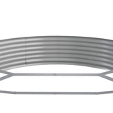 Garden Raised Bed Galvanised Steel 373x140x36 cm Silver 319037