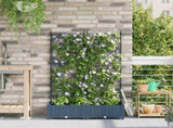 Garden Planter 2 pcs Grey 80 x 40 x 125.5 cm PP 42002860