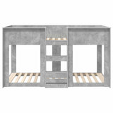 Bunk Bed for Kids Concrete Grey 100 x 200 cm Engineered Wood 3410422