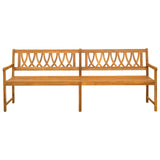 Outdoor Bench Natural 220 x 55.5 x 90 cm Solid Acacia Wood 42028085